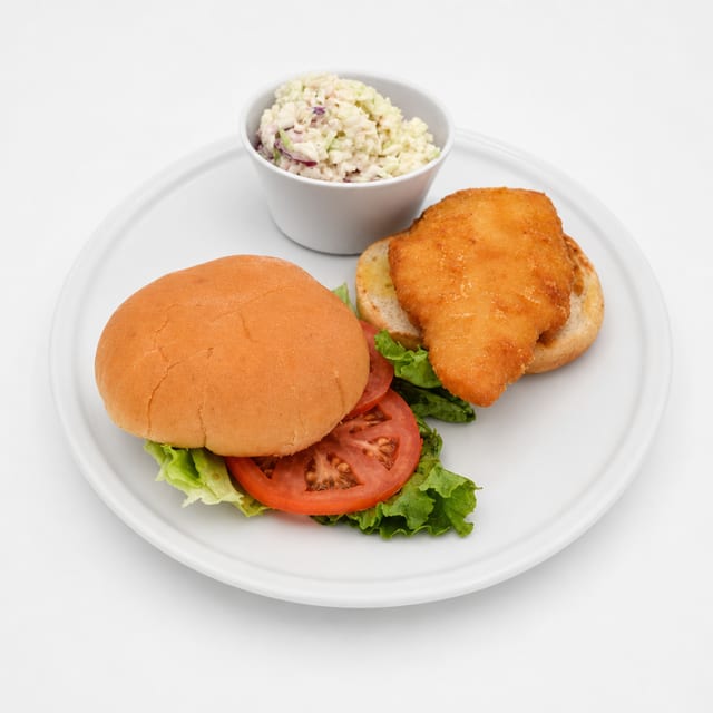 Deep-Fried Cod Sandwich.